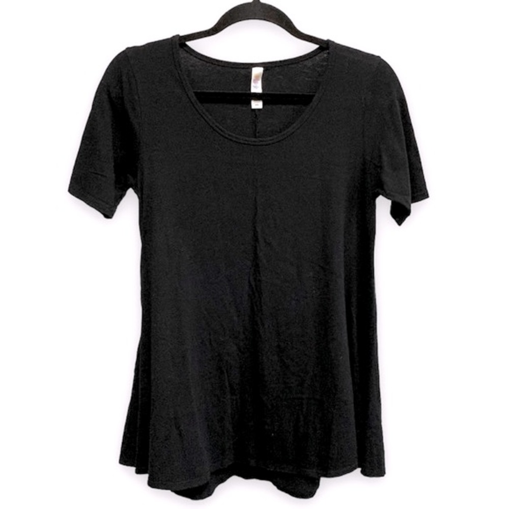 LuLaRoe Perfect-T Cotton Blend Solid Black Tee
